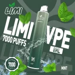 LIMI 7000 Puffs｜650mAh 可充電｜3.5%濃度｜16款口味 三重薄荷