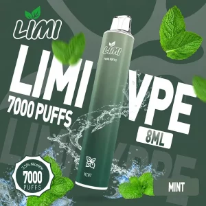 LIMI 7000 Puffs｜650mAh 可充電｜3.5%濃度｜16款口味 三重薄荷