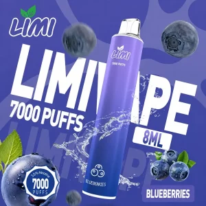 LIMI 7000 Puffs｜650mAh 可充電｜3.5%濃度｜16款口味 凍感藍莓