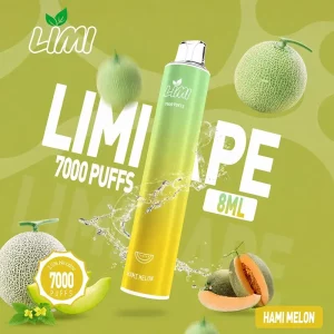 LIMI 7000 Puffs｜650mAh 可充電｜3.5%濃度｜16款口味 哈蜜瓜