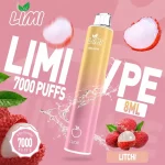 LIMI 7000 Puffs｜650mAh 可充電｜3.5%濃度｜16款口味 清甜荔枝