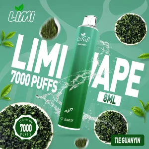 LIMI 7000 Puffs｜650mAh 可充電｜3.5%濃度｜16款口味 鐵觀音