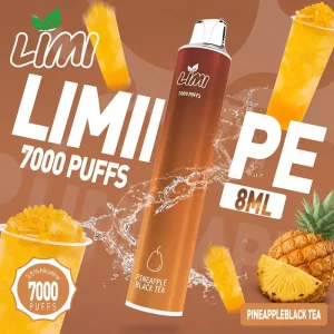 LIMI 7000 Puffs｜650mAh 可充電｜3.5%濃度｜16款口味 鳳梨紅茶