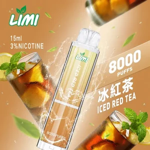 LIMI 8000 Puffs｜發光｜700mAh｜3%濃度｜11款口味 冰紅茶
