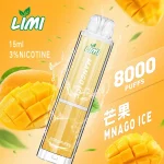 LIMI 8000 Puffs｜發光｜700mAh｜3%濃度｜11款口味 芒果