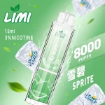 LIMI 8000 Puffs｜發光｜700mAh｜3%濃度｜11款口味 雪碧